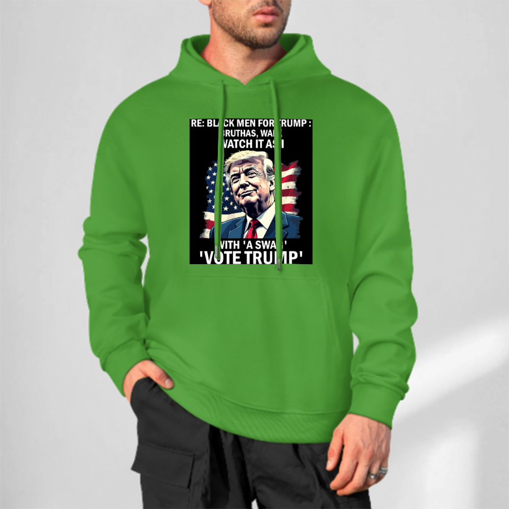 Custom Front & Back Print Cotton Hoodies Custom Men's Long Sleeve Sweatshirts