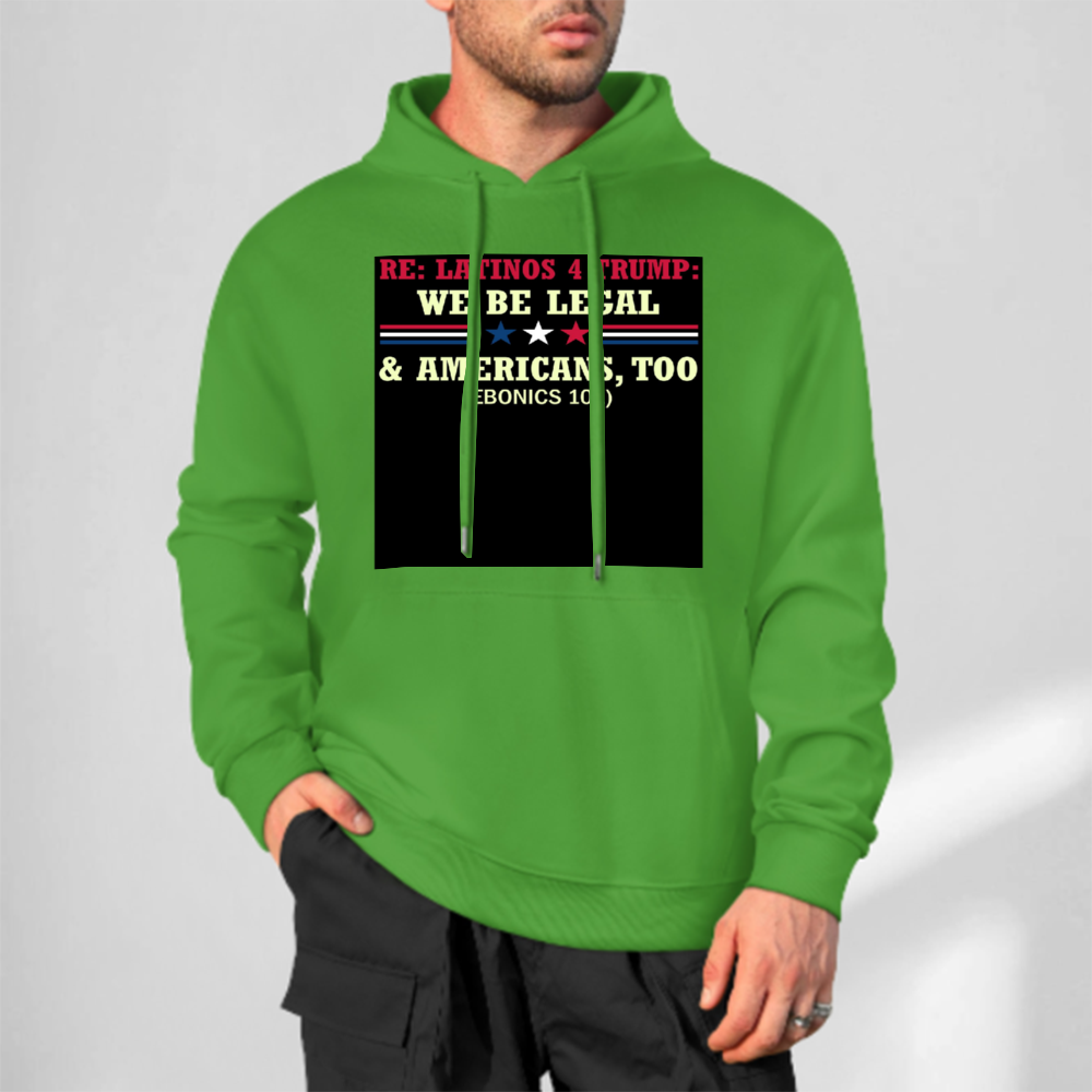 Custom Front & Back Print Cotton Hoodies Custom Men's Long Sleeve Sweatshirts