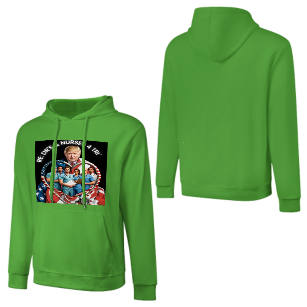 Custom Front & Back Print Cotton Hoodies Custom Men's Long Sleeve Sweatshirts