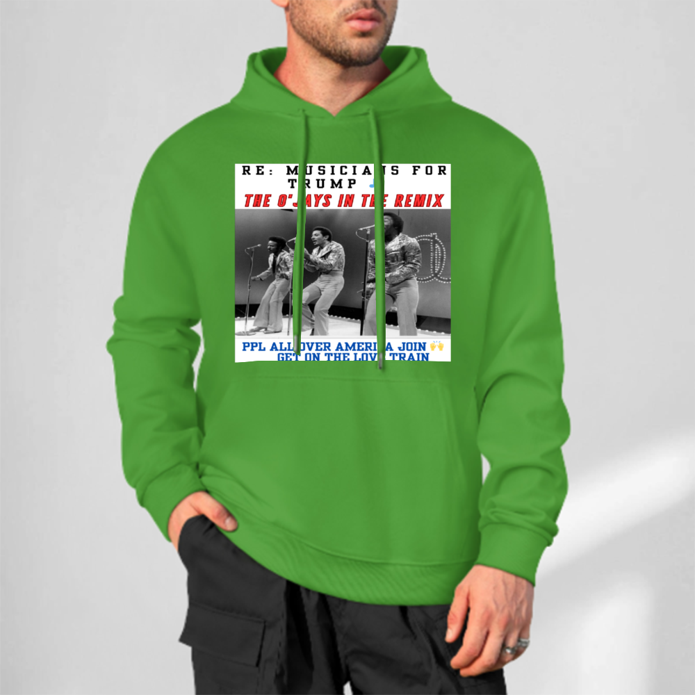 Custom Front & Back Print Cotton Hoodies Custom Men's Long Sleeve Sweatshirts