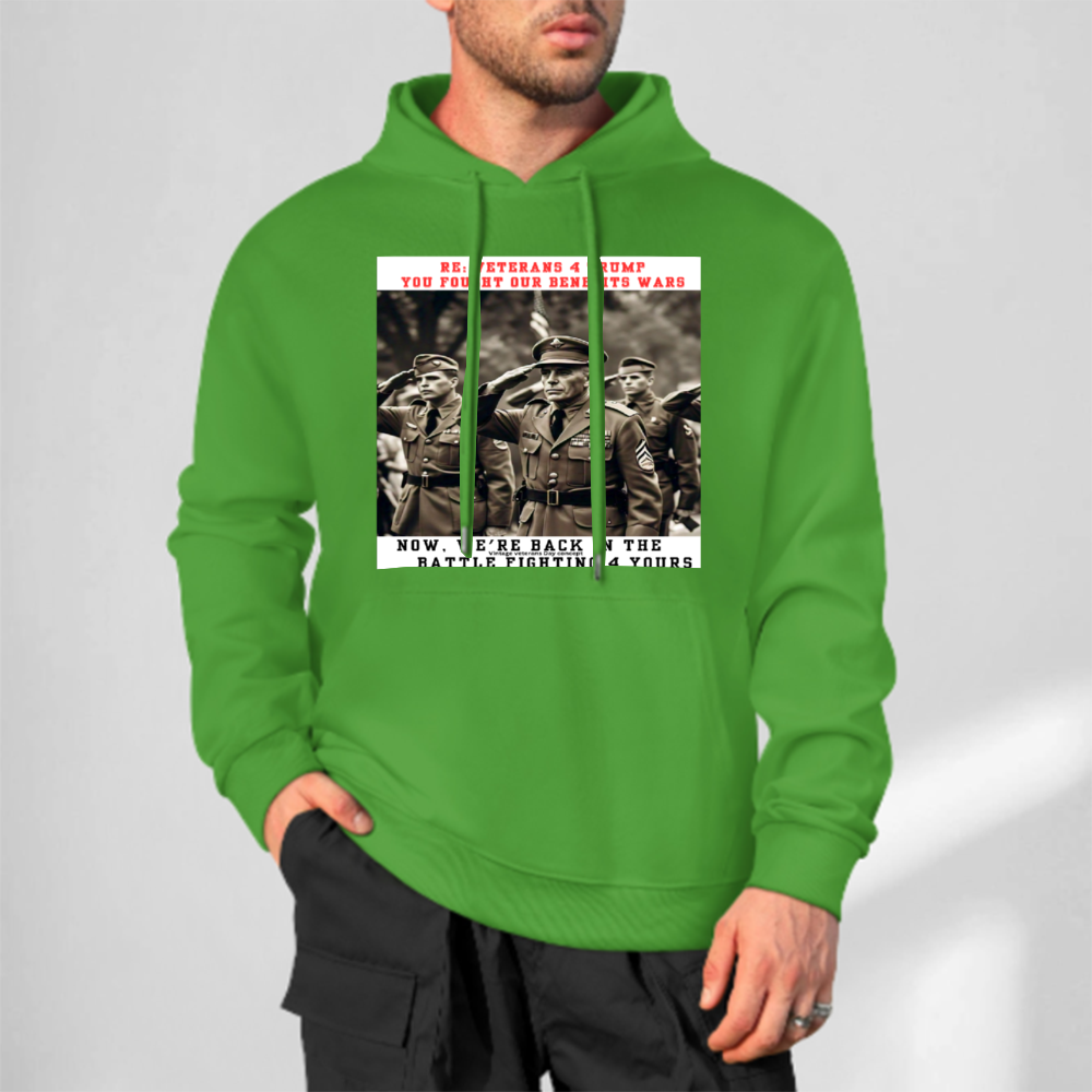 Custom Front & Back Print Cotton Hoodies Custom Men's Long Sleeve Sweatshirts