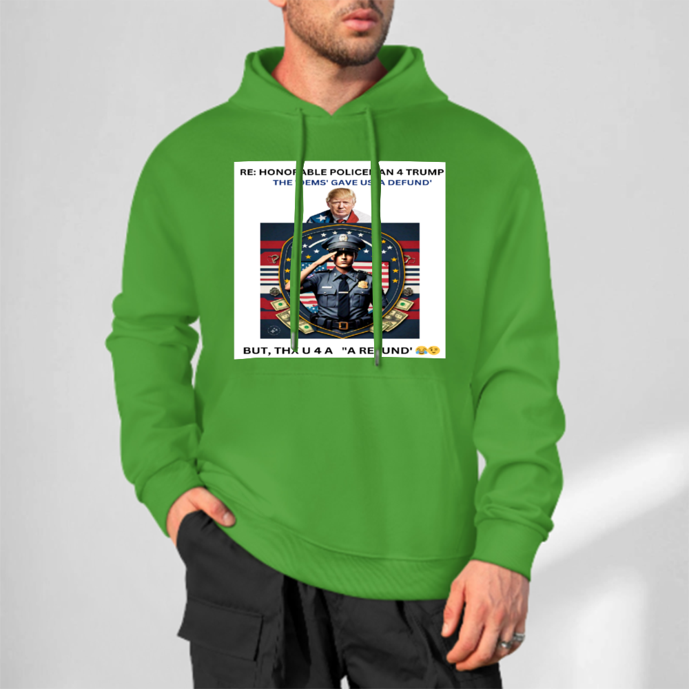 Custom Front & Back Print Cotton Hoodies Custom Men's Long Sleeve Sweatshirts