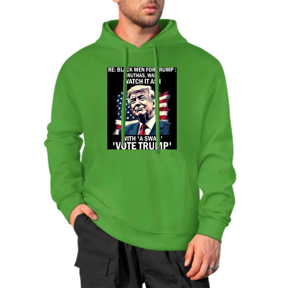 Custom Front & Back Print Cotton Hoodies Custom Men's Long Sleeve Sweatshirts