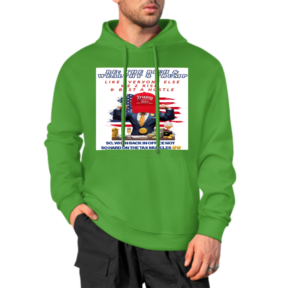 Custom Front & Back Print Cotton Hoodies Custom Men's Long Sleeve Sweatshirts