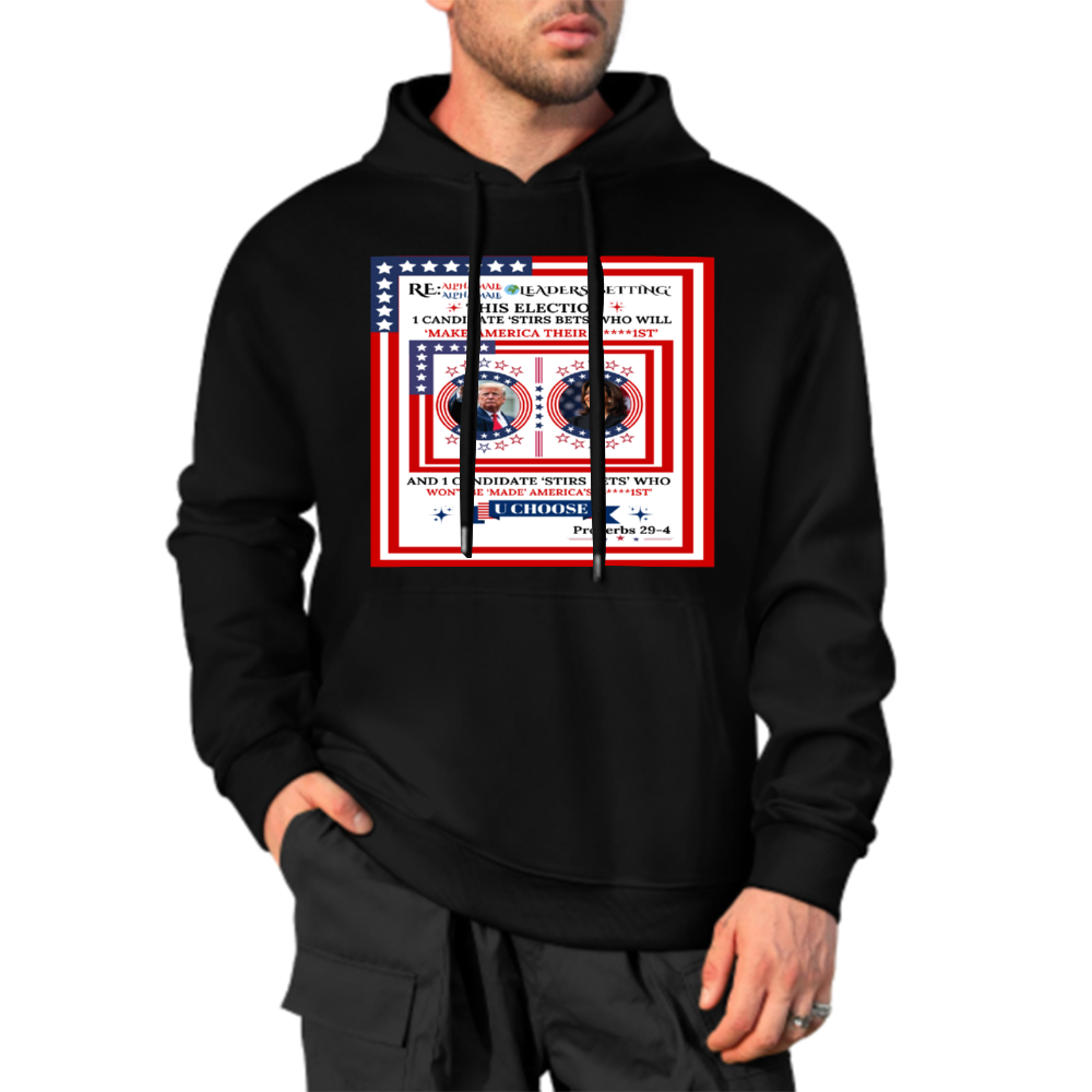 Custom Front & Back Print Cotton Hoodies Custom Men's Long Sleeve Sweatshirts