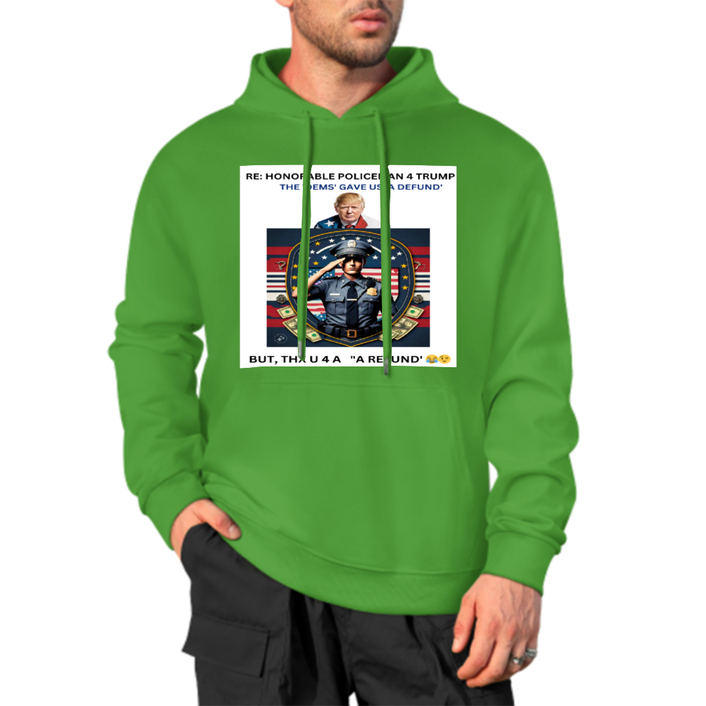 Custom Front & Back Print Cotton Hoodies Custom Men's Long Sleeve Sweatshirts