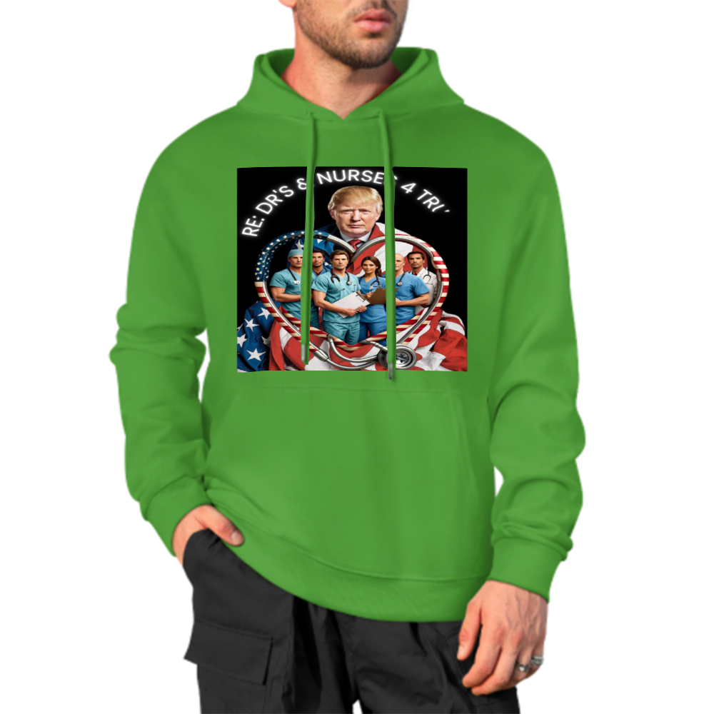 Custom Front & Back Print Cotton Hoodies Custom Men's Long Sleeve Sweatshirts