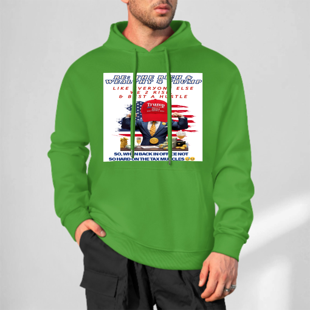 Custom Front & Back Print Cotton Hoodies Custom Men's Long Sleeve Sweatshirts