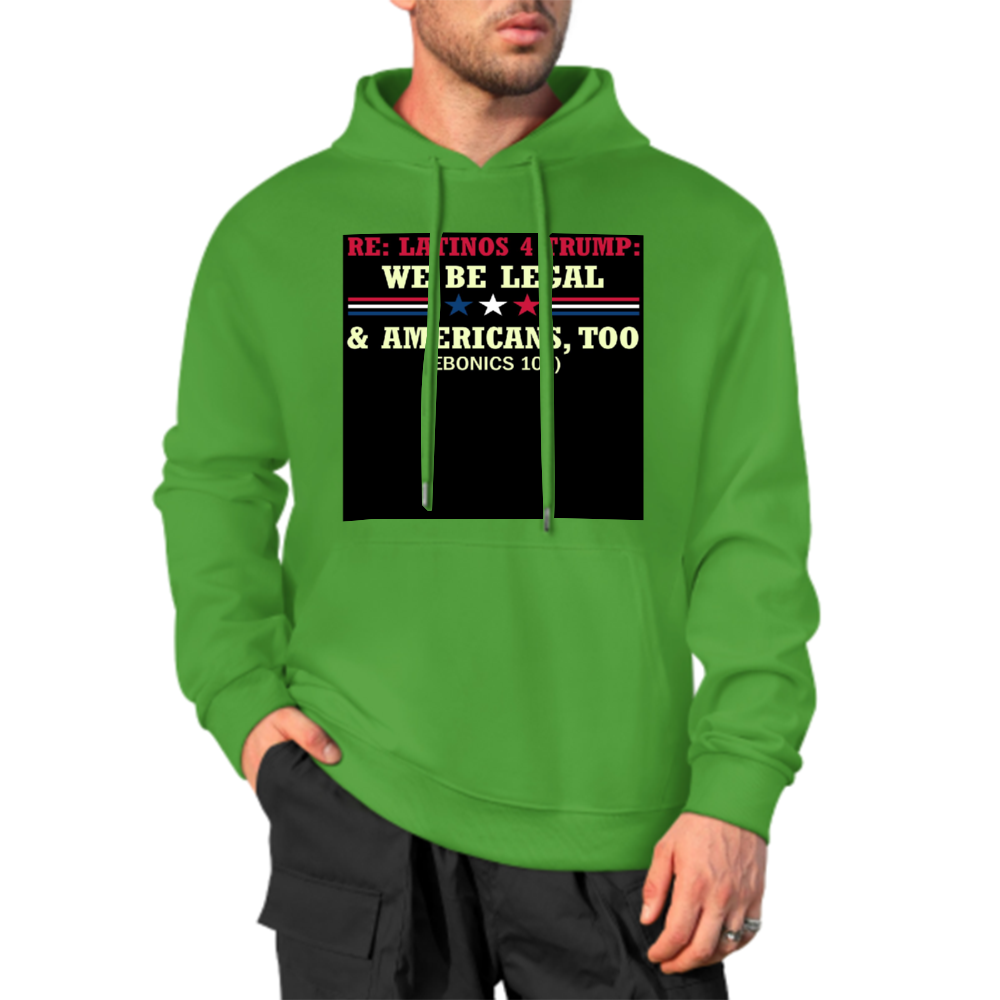 Custom Front & Back Print Cotton Hoodies Custom Men's Long Sleeve Sweatshirts