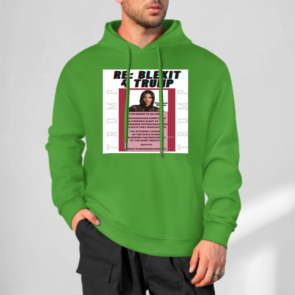 Custom Front & Back Print Cotton Hoodies Custom Men's Long Sleeve Sweatshirts