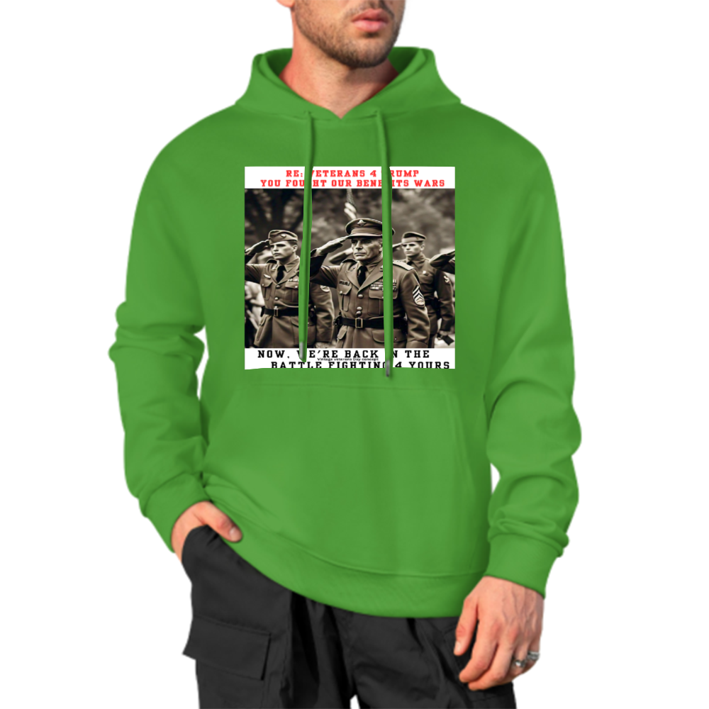 Custom Front & Back Print Cotton Hoodies Custom Men's Long Sleeve Sweatshirts